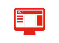 icon representing MyLO on a screen