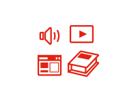 Icon representing various type of media content